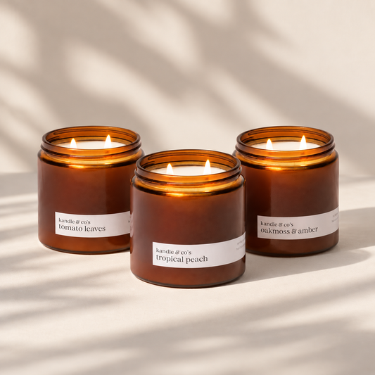 three large candles gift set