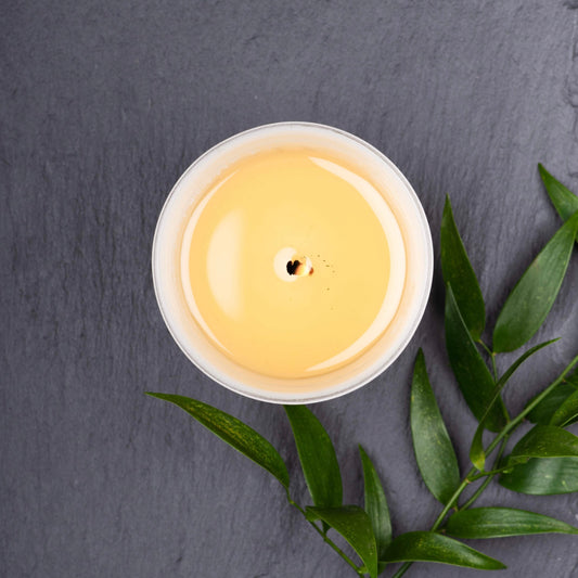 Experience the warm and inviting glow of our soy wax candles. Eco-friendly and long-lasting home fragrance.