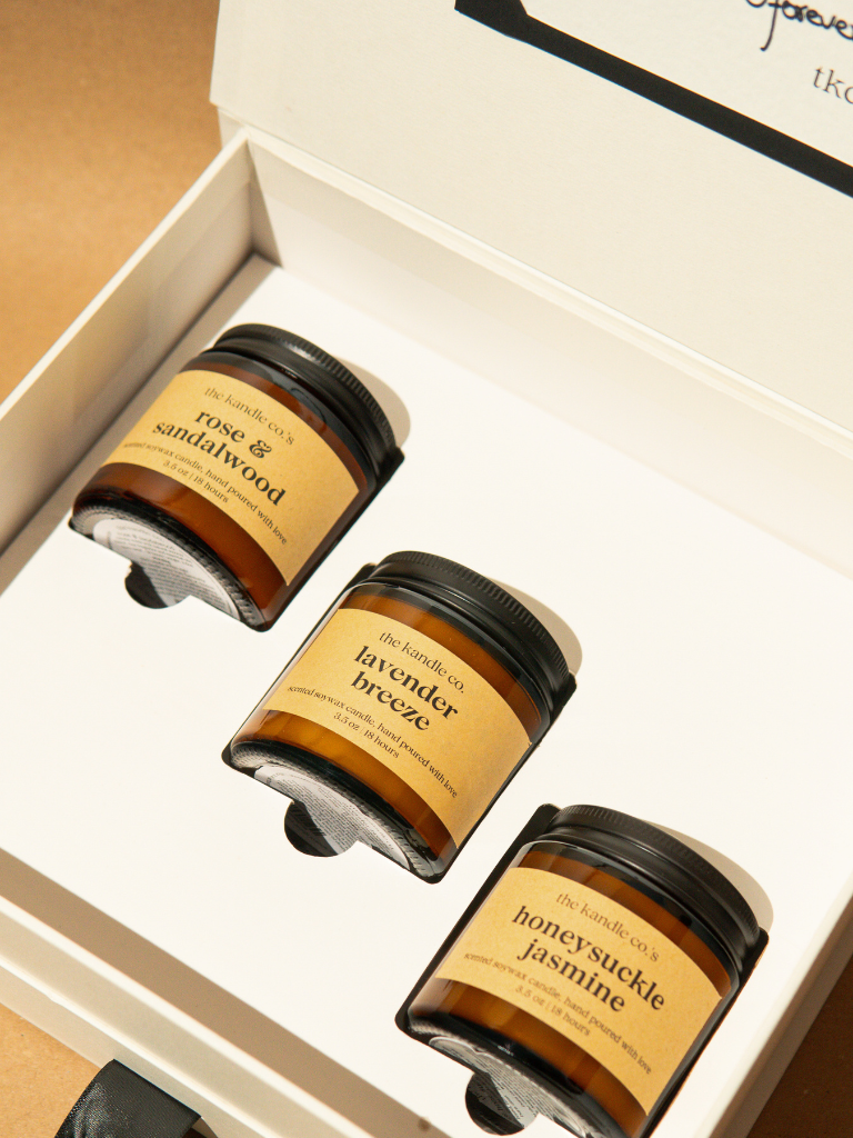 trio of delight: 3-candle gift set