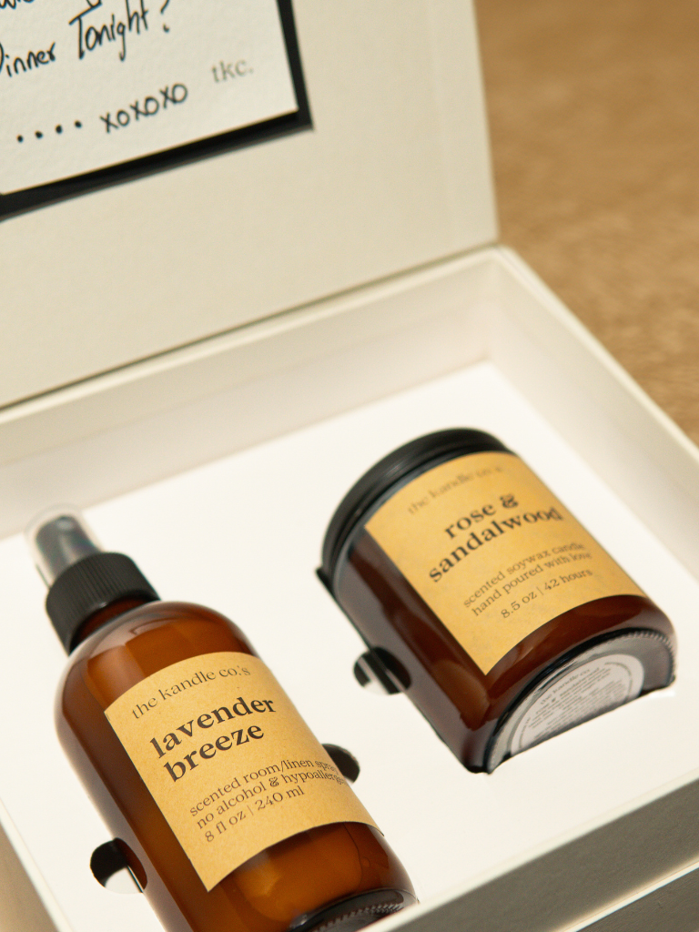 blissful pair: candle & room/linen spray gift set